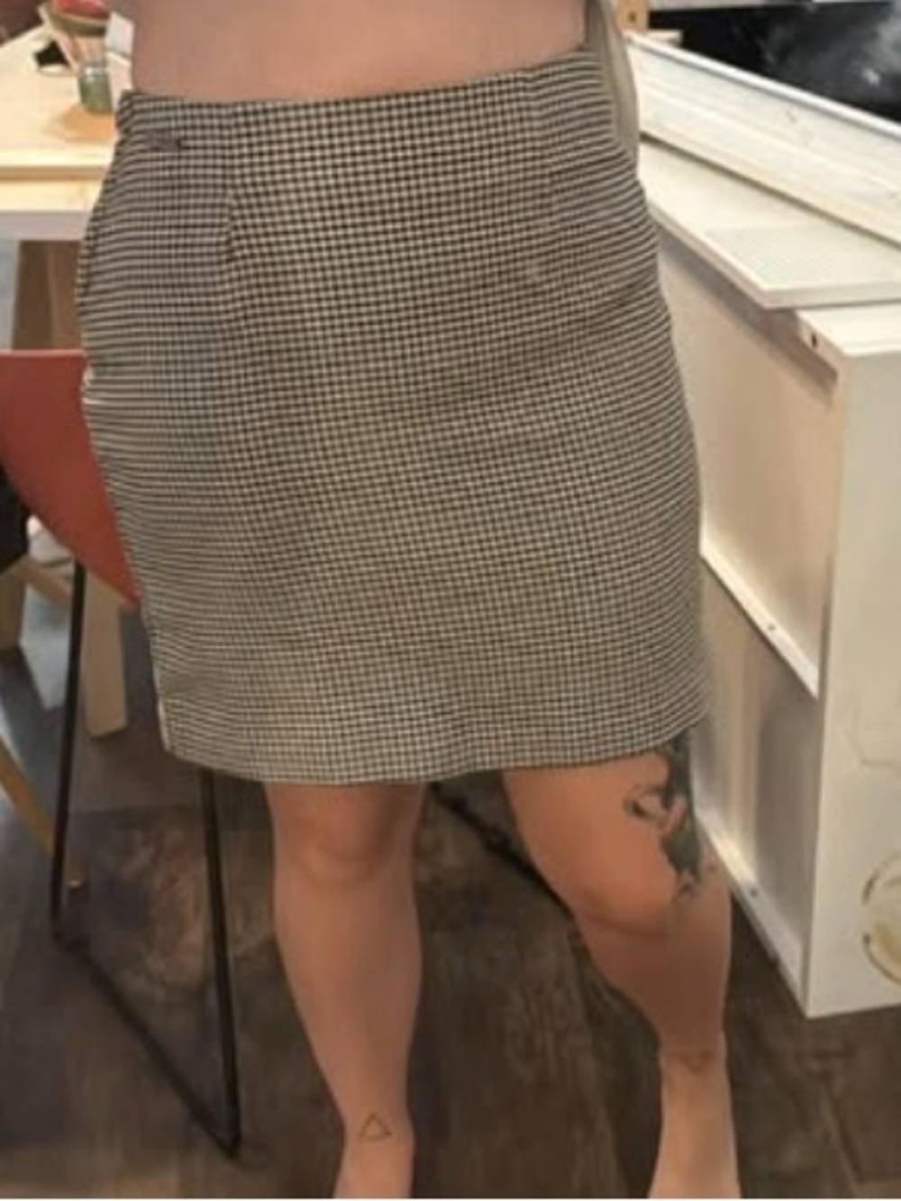 Mexx Black & White Houndstooth Mini Skirt